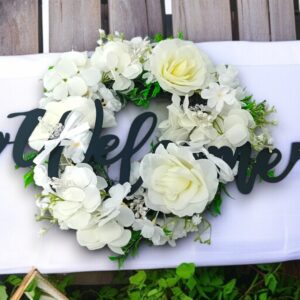 Διακοσμητικό στεφάνι με μεταλλική επιγραφή ''Welcome''