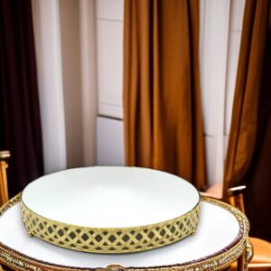 Διακοσμητικός δίσκος μεταλλικός χρυσός με καθρέφτη! Μικρός