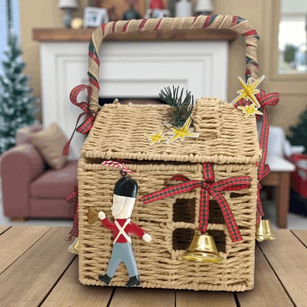 Χριστουγεννιάτικο διακοσμητικό σπίτι - καλάθι!