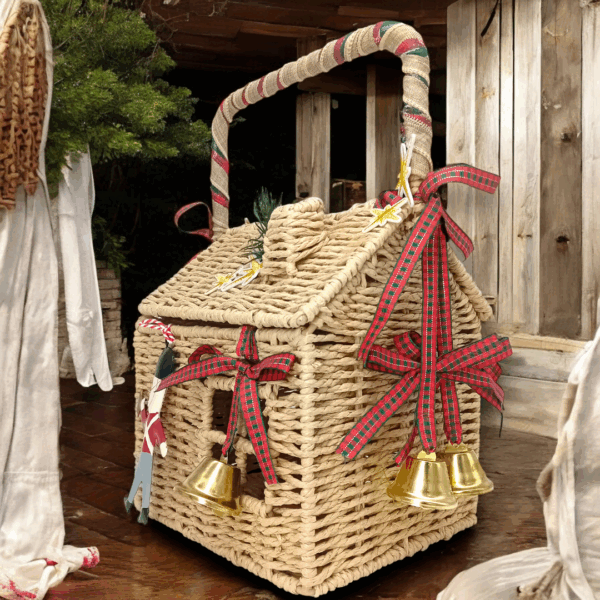 Χριστουγεννιάτικο διακοσμητικό σπίτι - καλάθι!