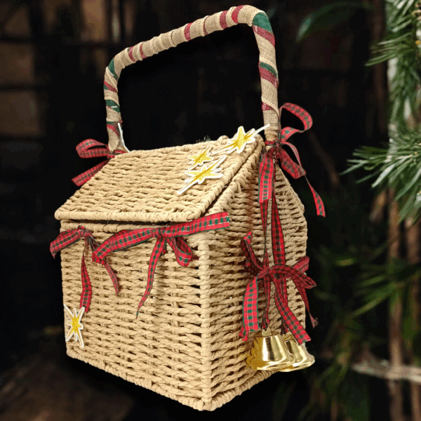 Χριστουγεννιάτικο διακοσμητικό σπίτι - καλάθι!