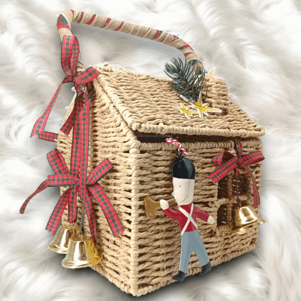 Χριστουγεννιάτικο διακοσμητικό σπίτι - καλάθι!
