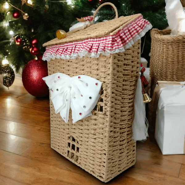 Χριστουγεννιάτικο διακοσμητικό σπίτι - καλάθι!