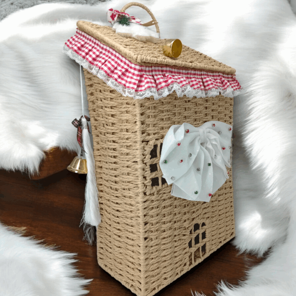 Χριστουγεννιάτικο διακοσμητικό σπίτι - καλάθι!