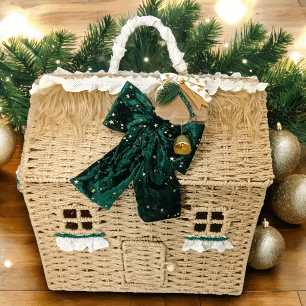 Χριστουγεννιάτικο διακοσμητικό σπίτι - καλάθι!