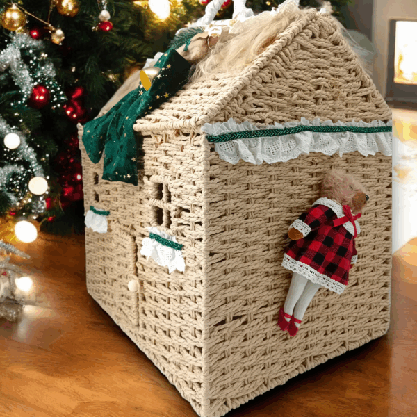 Χριστουγεννιάτικο διακοσμητικό σπίτι - καλάθι!