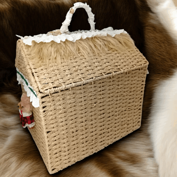 Χριστουγεννιάτικο διακοσμητικό σπίτι - καλάθι!