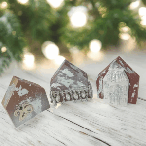 Γούρι 2026 σετ 3 ξύλινα σπιτάκια!