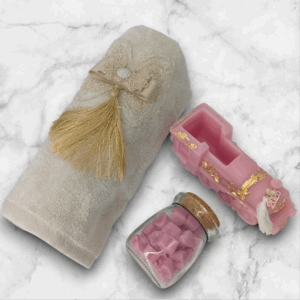 Premium σετ δώρου με γούρι, πετσέτα & wax melts!