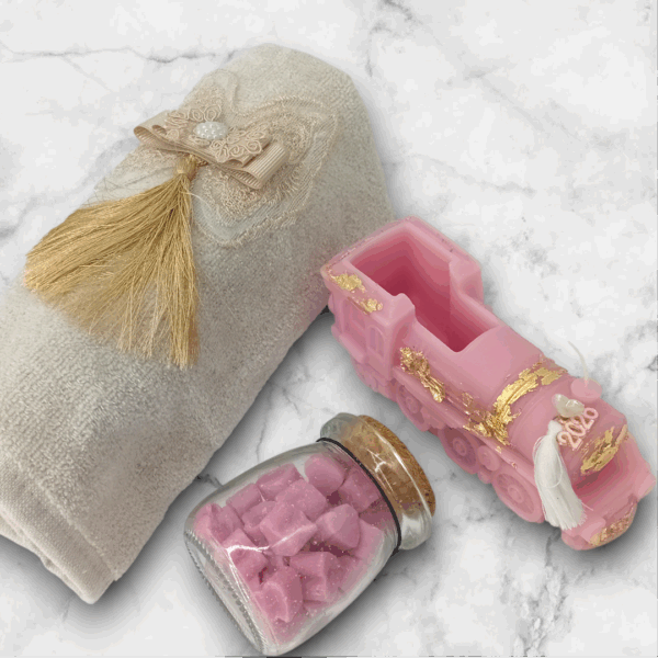 Premium σετ δώρου με γούρι, πετσέτα & wax melts!