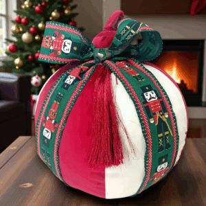 Μαξιλάρι χριστουγεννιάτικο μεγάλη βελούδινη μπάλα!