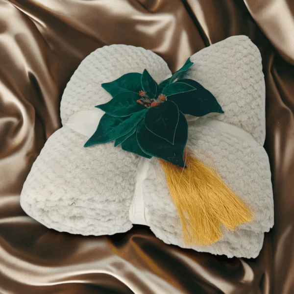 Κουβέρτα fleece με χριστουγεννιάτικο στολισμό!