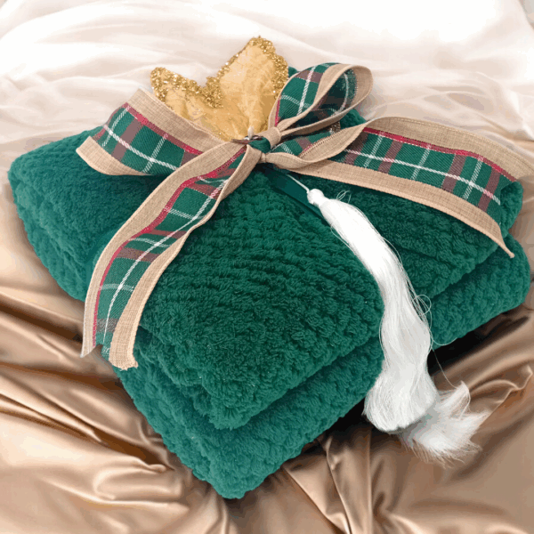 Κουβέρτα fleece με χριστουγεννιάτικο στολισμό!