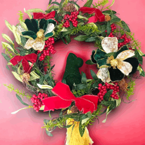 Χριστουγεννιάτικο στεφάνι με μεγάλο νάνο!