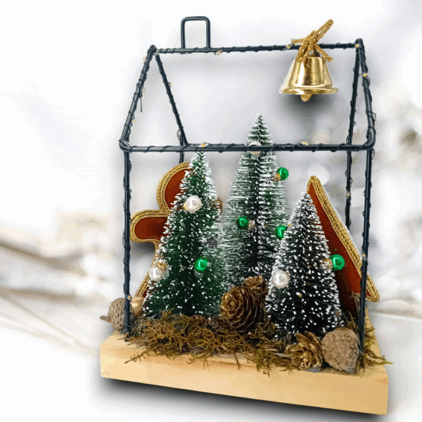 Φωτιζόμενο διακοσμητικό με κεντημένα στολίδια!