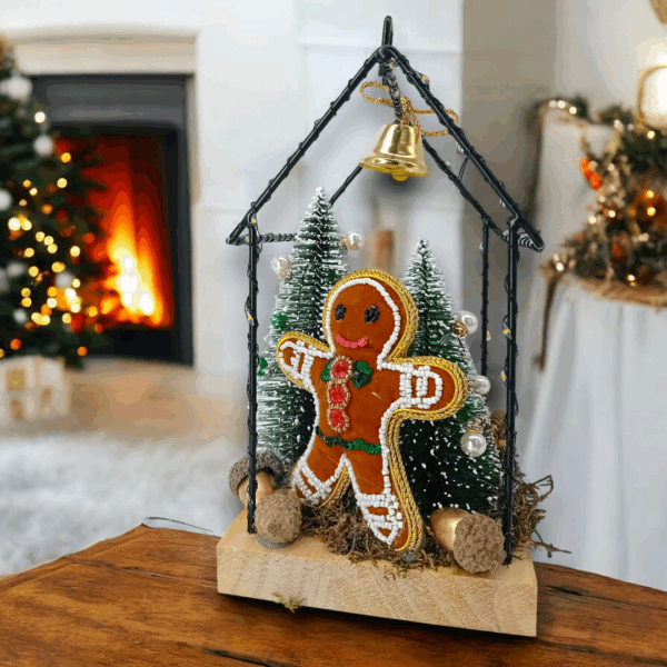 Φωτιζόμενο διακοσμητικό με κεντημένα στολίδια!