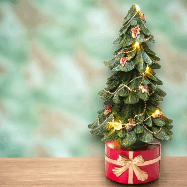 Χριστουγεννιάτικο κεραμικό δεντράκι με λαμπάκια!