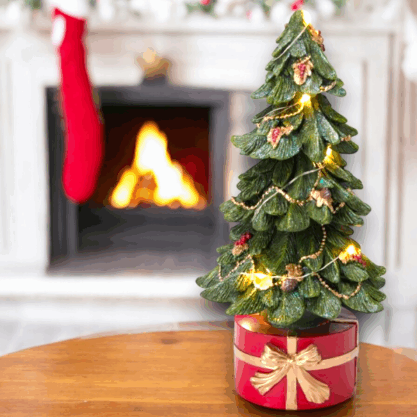 Χριστουγεννιάτικο κεραμικό δεντράκι με λαμπάκια!