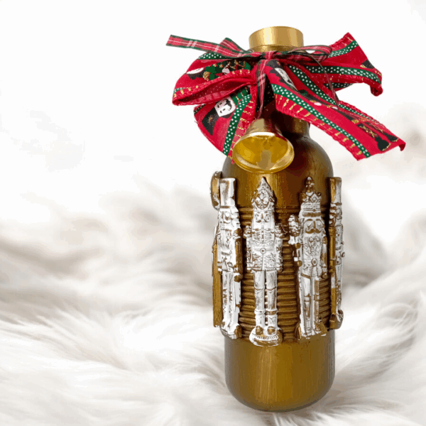 Γυάλινο κηροπήγιο - ανθοδοχείο με πήλινα διακοσμητικά!