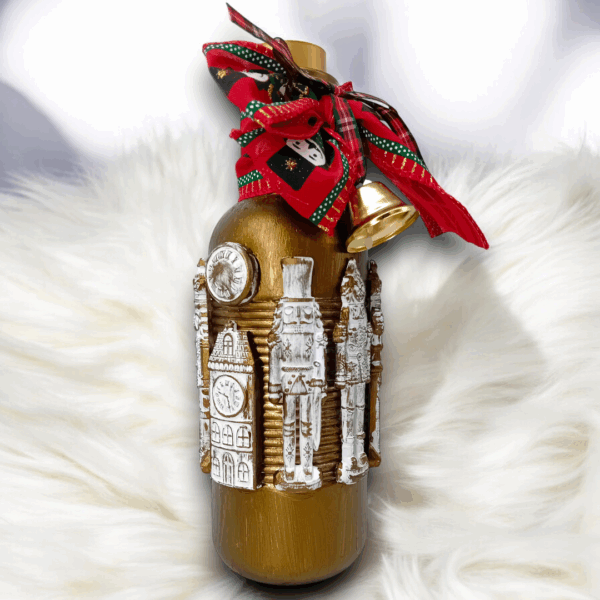 Γυάλινο κηροπήγιο - ανθοδοχείο με πήλινα διακοσμητικά!