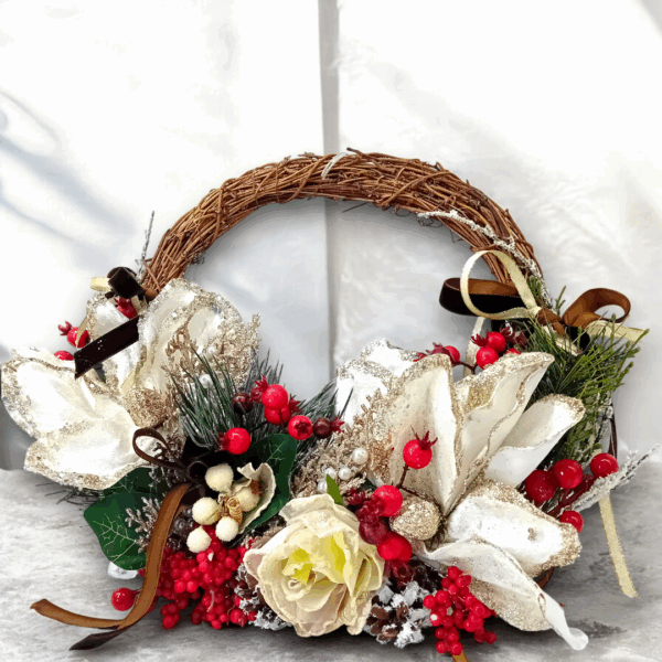 Χριστουγεννιάτικο στεφάνι με φως!