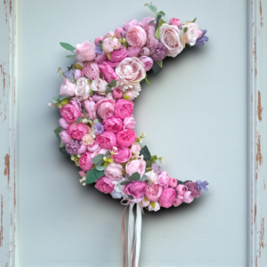 Διακοσμητικό τοίχου φεγγάρι με λουλούδια!