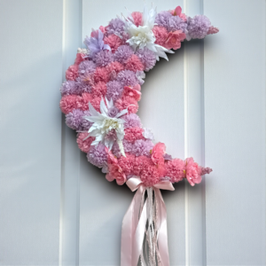 Διακοσμητικό τοίχου φεγγάρι με λουλούδια!