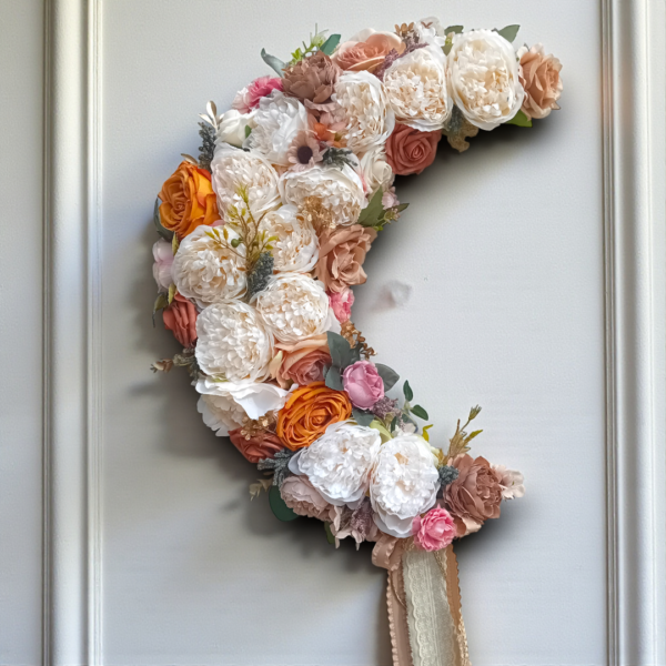 Διακοσμητικό τοίχου φεγγάρι με λουλούδια!