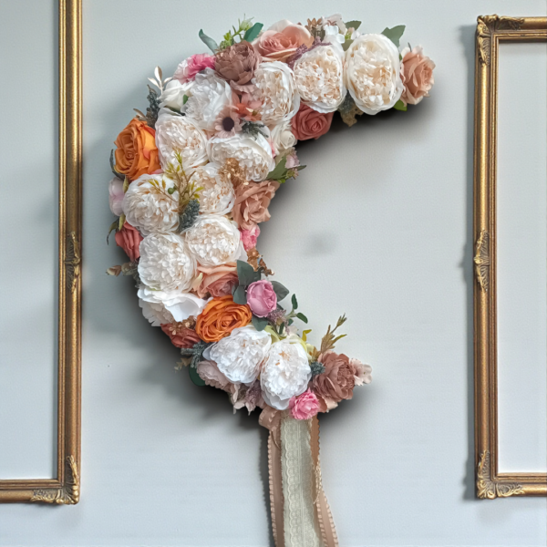 Διακοσμητικό τοίχου φεγγάρι με λουλούδια!