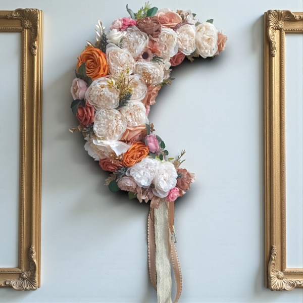 Διακοσμητικό τοίχου φεγγάρι με λουλούδια!