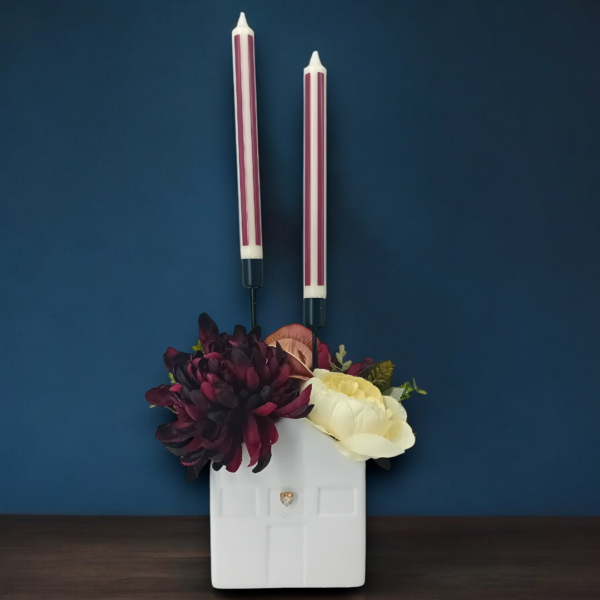 Σύνθεση σε κεραμικό κασπώ σπίτι με κεριά!