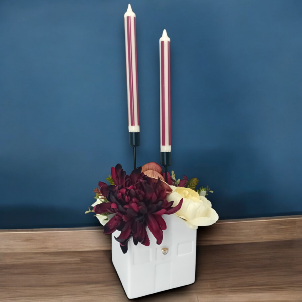 Σύνθεση σε κεραμικό κασπώ σπίτι με κεριά!