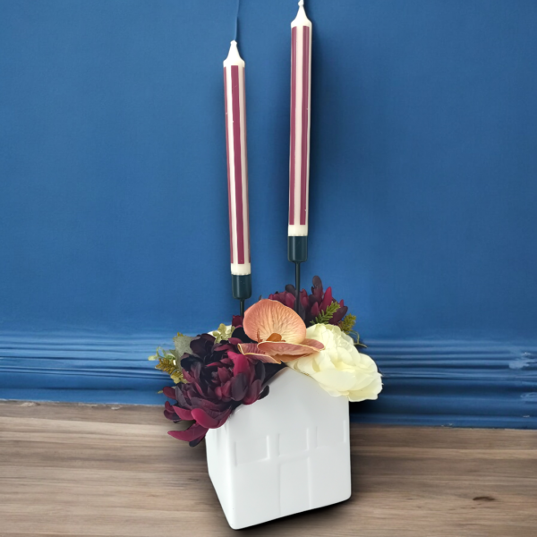 Σύνθεση σε κεραμικό κασπώ σπίτι με κεριά!