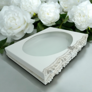 Στεφανοθήκη χειροποίητη με κρύσταλλα & πέρλες!