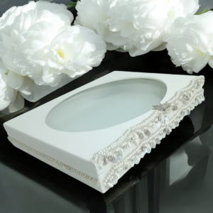 Στεφανοθήκη χειροποίητη με κρύσταλλα & πέρλες!