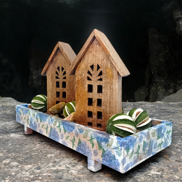 Διακοσμητική σύνθεση με ξύλινα μασίφ σπίτια!