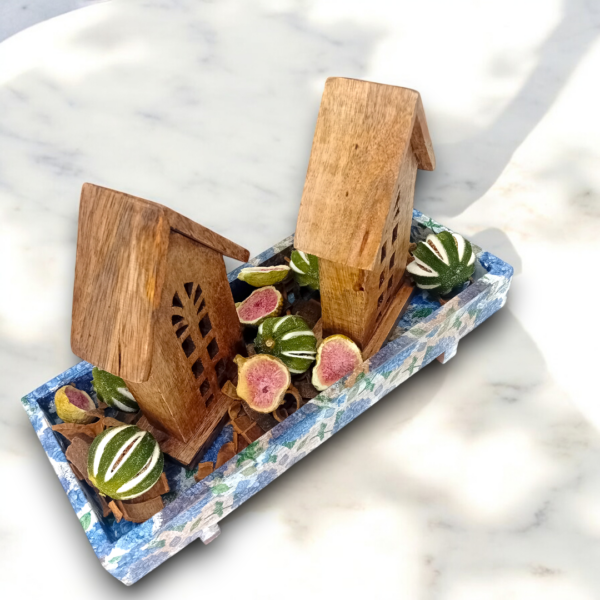 Διακοσμητική σύνθεση με ξύλινα μασίφ σπίτια!