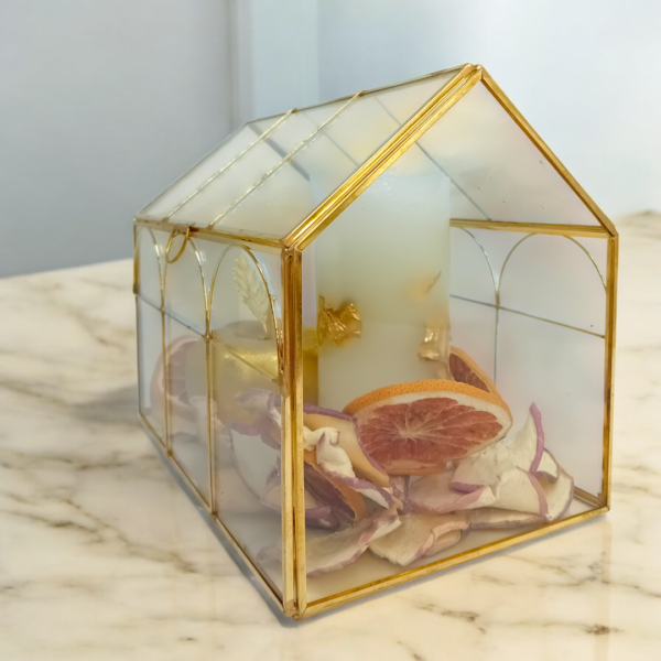 Σύνθεση σε γυάλινο σπίτι μεταλλικές λεπτομέρειες!