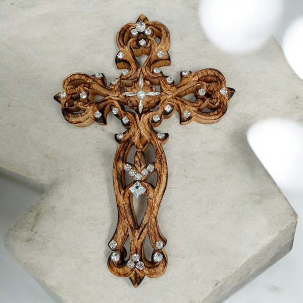 Ξύλινος σταυρός από μασίφ ξύλο 100% χειροποίητος!