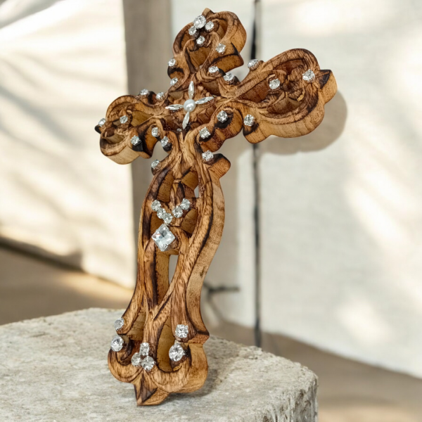 Ξύλινος σταυρός από μασίφ ξύλο 100% χειροποίητος!