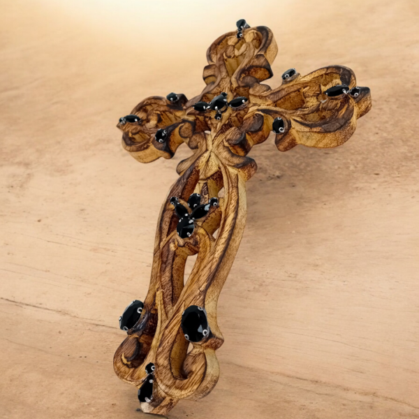 Ξύλινος σταυρός από μασίφ ξύλο 100% χειροποίητος!