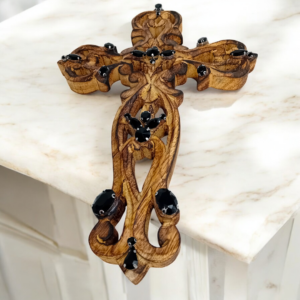 Ξύλινος σταυρός από μασίφ ξύλο 100% χειροποίητος!