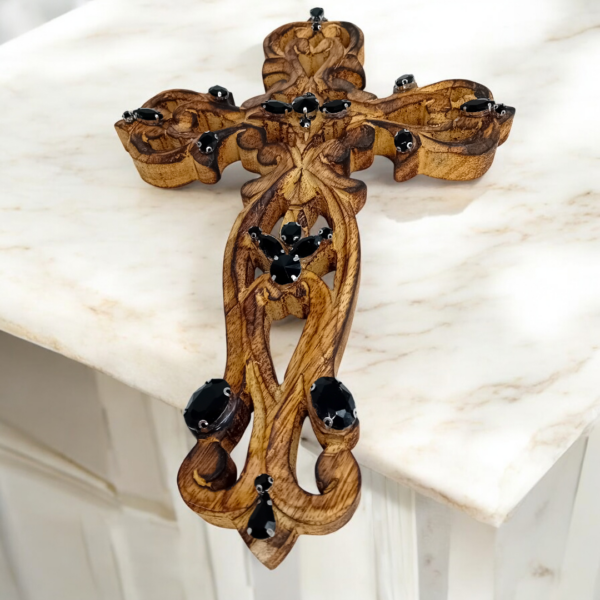 Ξύλινος σταυρός από μασίφ ξύλο 100% χειροποίητος!