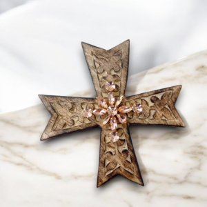 Ξύλινος σταυρός από μασίφ ξύλο 100% χειροποίητος!