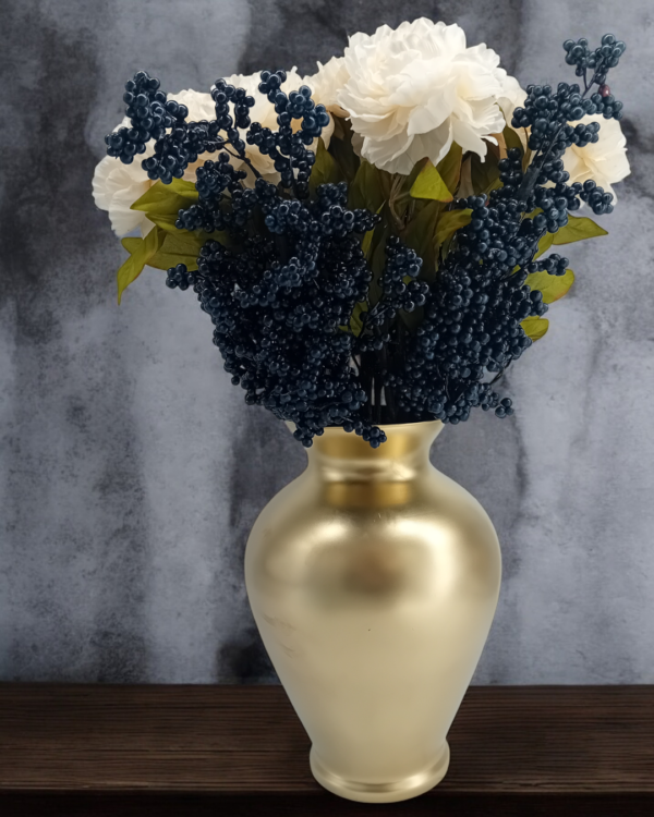 Σύνθεση σε μεγάλο γυάλινο χρυσό ανθοδοχείο!