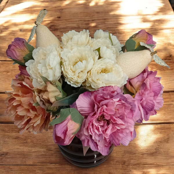 Διακοσμητική σύνθεση σε καφέ γυάλινο βάζο!