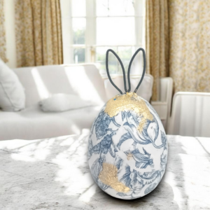 Κεραμικό διακοσμητικό αυγό με φύλλα χρυσού!