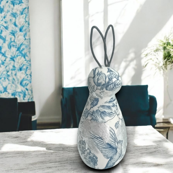 Κεραμικό διακοσμητικό κουνελάκι με φύλλα χρυσού!
