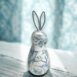 Κεραμικό διακοσμητικό κουνελάκι με φύλλα χρυσού!