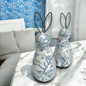 Κεραμικό διακοσμητικό κουνελάκι με φύλλα χρυσού!